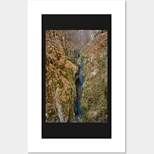 Gorge and a river in the mountains Posters and Art